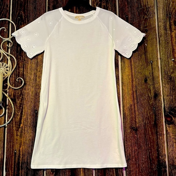 Michael Kors white embroidered sleeve dress sizes small - Picture 1 of 6